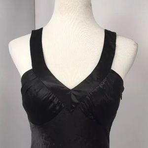 Papell Boutique Black silk evening dress